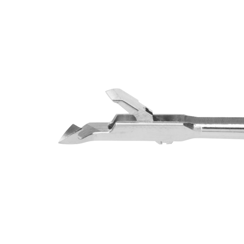 Instrumento quirúrgico artroscópico: pinza de sutura del manguito rotador, curvada izquierda